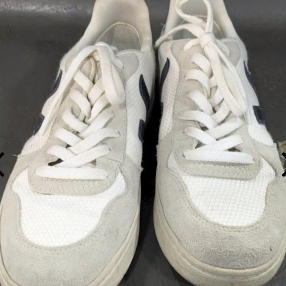 Veja White and Gray Retro-Inspired Sneakers